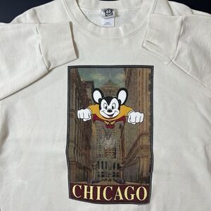Vintage 90s Mighty Mouse Chicago Shirt Y2K Official Terrytoons 1997 Size Large